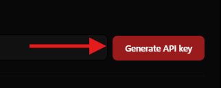 Generate the API key